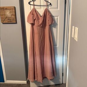 Elegant Pink Off-Shoulder Dress